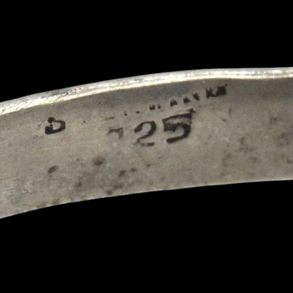 Art Nouveau Style Sterling Silver Taxco Mexico Bangle Bracelet 925 - Picture 4 of 6